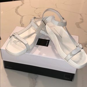 Dolce Vita white sliced leather sandal